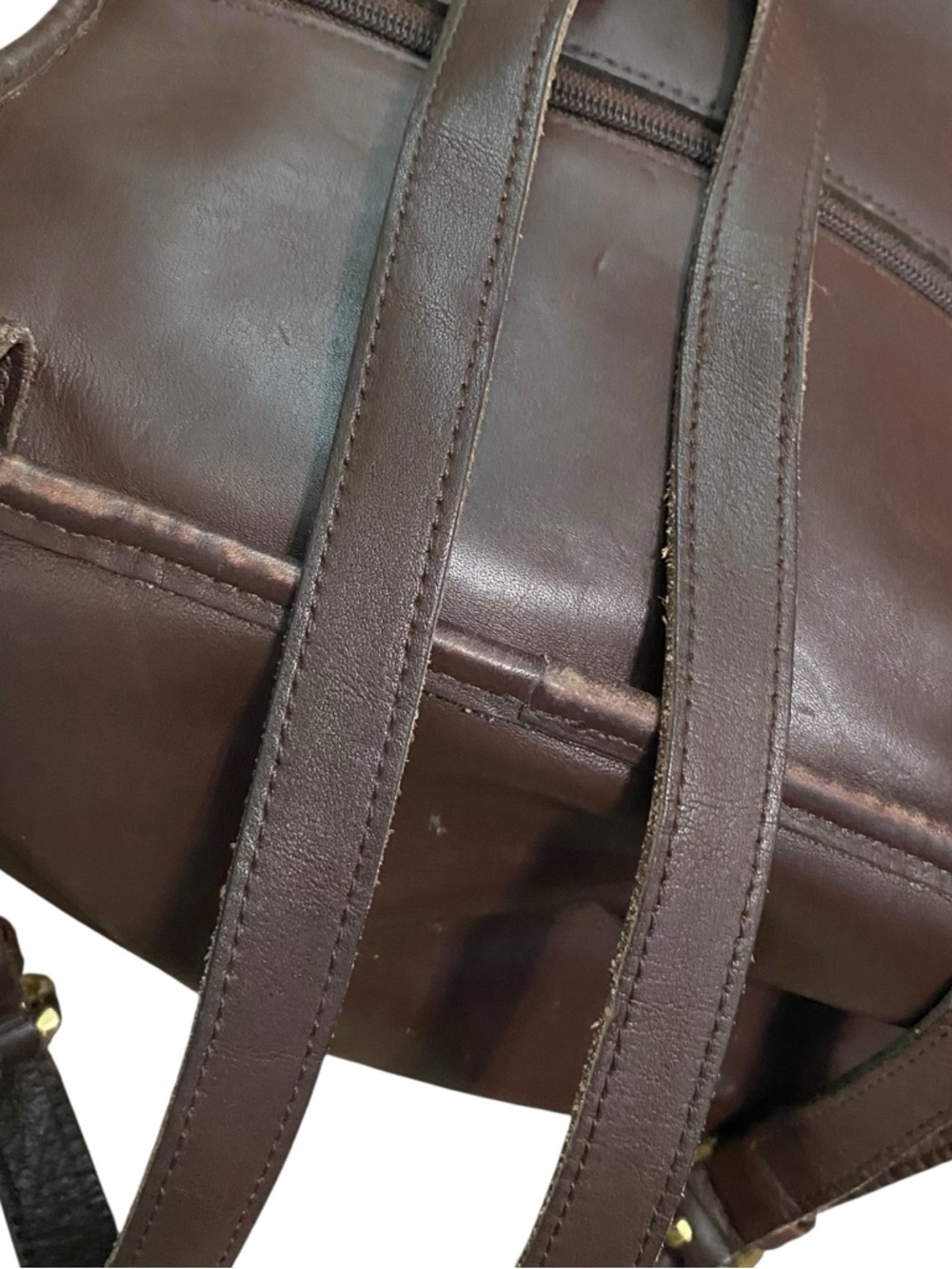 Coach Vintage 90s Dark Brown Leather Turn Lock Daypack Backpack - Picture 5 of 12